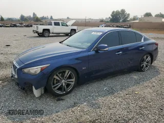 2019 Infiniti Q50 3.0t Signature Edition with VIN JN1EV7APXKM540949, listed as a Copart auction lot 70799224 with 85,408 mi miles and Salvage Title. Bid and sale history available at carsss.com. Image 1.