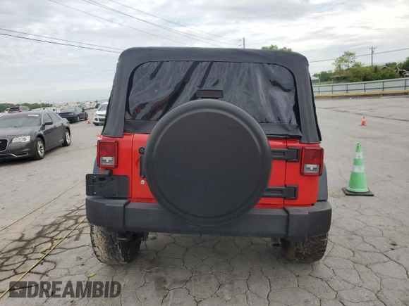 2015 Jeep Wrangler Sport with VIN 1C4AJWAG6FL715453, listed as a Copart auction lot 53686145 with 88,504 mi miles and Salvage Title. Bid and sale history available at DreamBid. Image 6.
