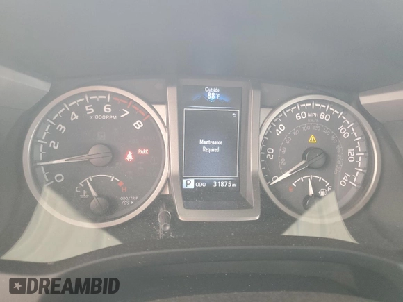 2021 Toyota Tacoma 4WD SR with VIN 5TFCZ5AN8MX282850, listed as a Copart auction lot 50272105 with 31,875 mi miles and Salvage Title. Bid and sale history available at carsss.com. Image 9.