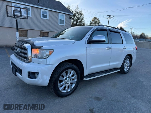 2008 Toyota Sequoia Platinum with VIN 5TDBY67A28S022612, listed as a Copart auction lot 48858235 with 232,747 mi miles and Clean Title. Bid and sale history available at carsss.com. Image 1.