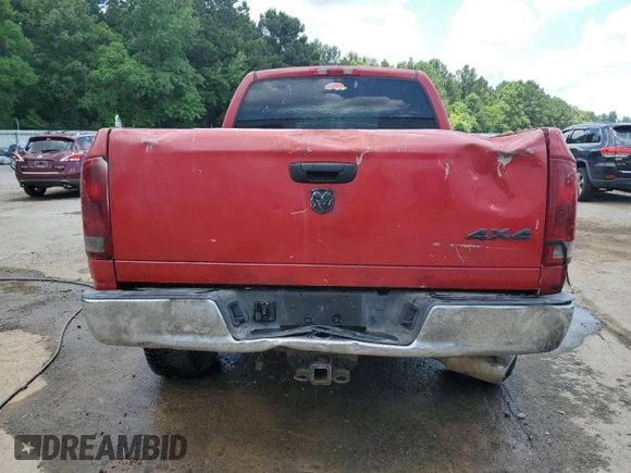 2005 Dodge 2500 SLT with VIN 3D7KS28C75G858376, listed as a Copart auction lot 61178125 with 326,238 mi miles and Salvage title. Bid and sale history available at DreamBid. Image 6.