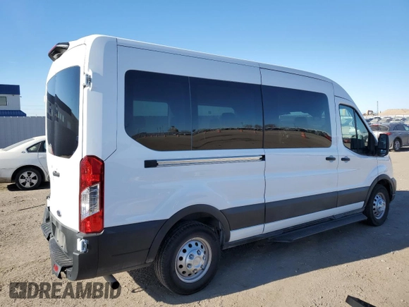 2023 Ford Transit Passenger XL with VIN 1FBAX9C85PKC11039, listed as a Copart auction lot 88472055 with 8,569 mi miles and Salvage Title. Bid and sale history available at DreamBid. Image 3.