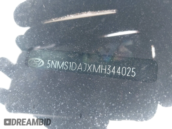 2021 Hyundai Santa Fe SE with VIN 5NMS1DAJXMH344025, listed as a IAAI auction lot 42477124 with 17,129 mi miles and . Bid and sale history available at DreamBid. Image 17.