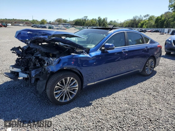2015 Hyundai Genesis 3.8L with VIN KMHGN4JE9FU100015, listed as a Copart auction lot 53391925 with Not Provided miles and Salvage Title. Bid and sale history available at carsss.com. Image 1.