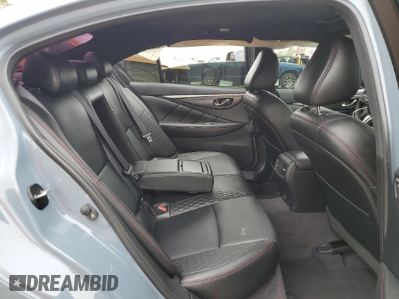 2022 Infiniti Q50 Red Sport 400 with VIN JN1FV7DP7NM370229, listed as a Copart auction lot 55123274 with 36,057 mi miles and Salvage Title. Bid and sale history available at DreamBid. Image 10.