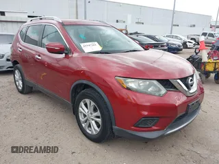2014 Nissan Rogue S with VIN 5N1AT2MVXEC755798, listed as a IAAI auction lot 41947261 with 156,149 mi miles. Bid and sale history available at carsss.com. Image 1.