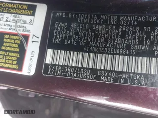 2014 Toyota Avalon Limited with VIN 4T1BK1EB2EU098415, listed as a IAAI auction lot 41747184 with 230,571 mi miles. Bid and sale history available at carsss.com. Image 9.