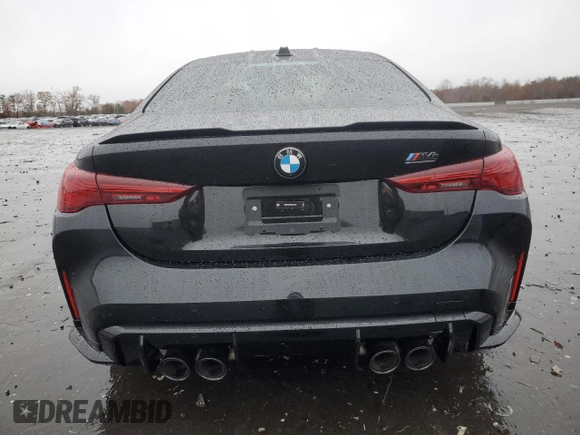 2025 BMW M4 Competition with VIN WBS23HK00SCT37239, listed as a Copart auction lot 82076914 with 2,868 mi miles and Salvage Title. Bid and sale history available at carsss.com. Image 6.