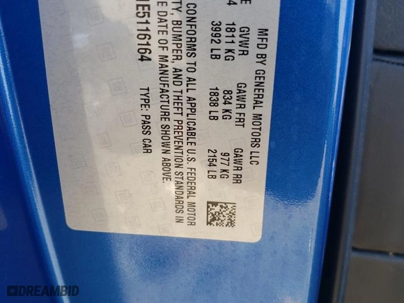 2014 Chevrolet Corvette Stingray Z51 2LT with VIN 1G1YK2D71E5116164, listed as a Copart auction lot 75863224 with 71,250 mi miles and Salvage Title. Bid and sale history available at carsss.com. Image 12.