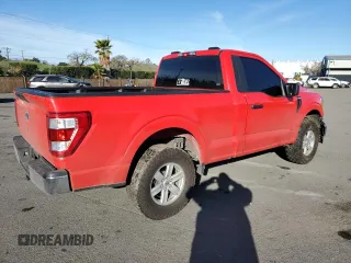 2021 Ford F-150 XL with VIN 1FTMF1C58MKE69537, listed as a Copart auction lot 41438195 with 51,701 mi miles and Salvage title. Bid and sale history available at DreamBid. Image 3.