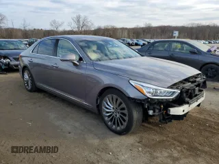 2018 Genesis G90 5.0L Ultimate with VIN KMHG54JH9JU049263, listed as a Copart auction lot 80871854 with 39,672 mi miles and Salvage Title. Bid and sale history available at carsss.com. Image 4.