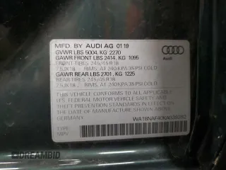 2019 Audi A4 allroad Premium Plus with VIN WA18NAF40KA039392, listed as a Copart auction lot 52892324 with 24,600 mi miles. Bid and sale history available at carsss.com. Image 12.