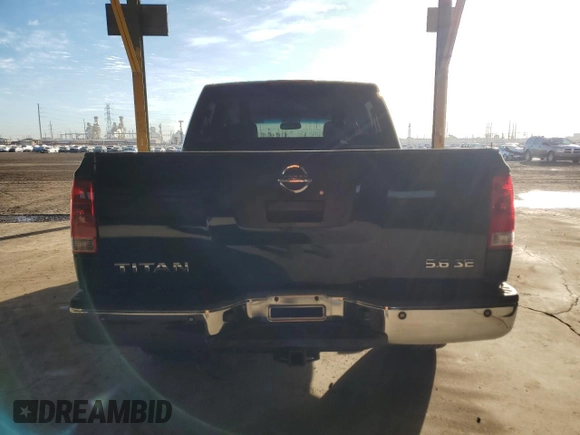 2008 Nissan Titan XE with VIN 1N6AA07D68N359813, listed as a Copart auction lot 43197685 with 136,828 mi miles and Salvage Title. Bid and sale history available at carsss.com. Image 6.