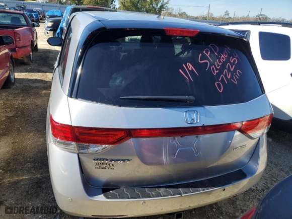 2014 Honda Odyssey Touring with VIN 5FNRL5H95EB072254, listed as a Copart auction lot 88887935 with 184,756 mi miles and Salvage Title. Bid and sale history available at carsss.com. Image 6.