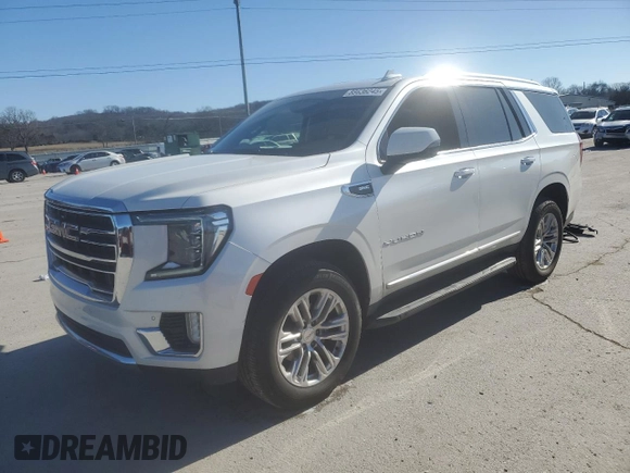 2021 GMC Yukon SLT with VIN 1GKS2BKD4MR362689, listed as a Copart auction lot 88636245 with 93,039 mi miles and Salvage Title. Bid and sale history available at carsss.com. Image 1.