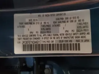 2019 Mazda CX-3 Sport with VIN JM1DKFB71K0449117, listed as a Copart auction lot 43395525 with 42,518 mi miles and Salvage Title. Bid and sale history available at carsss.com. Image 12.