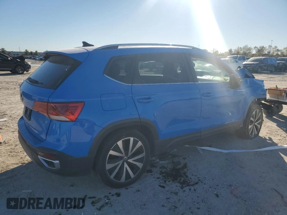 2022 Volkswagen Taos SE z VIN 3VVTX7B26NM062072, wystawiony jako Copart lot #84647194 z przebiegiem 38 250 mil mil oraz Szkoda całkowita • Salvage title. Historia ofert i sprzedaży dostępna na DreamBid. Obrazek 3.