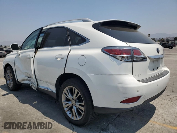 2013 Lexus RX 450h с VIN JTJBC1BA8D2446352, выставлен на аукционе Copart как лот 64780975 с пробегом 164 216 миль миль и Списание • Salvage title. История ставок и продаж доступна на DreamBid. Изображение 2.