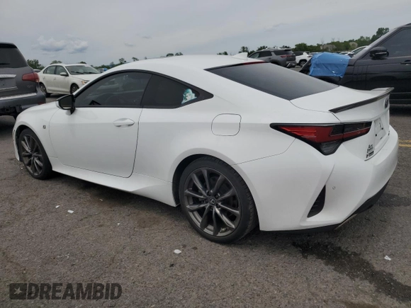 2021 Lexus RC 300 F Sport z VIN JTHGA5BC1M5011676, wystawiony jako Copart lot #58583705 z przebiegiem 50 974 mil mil oraz Szkoda całkowita • Salvage title. Historia ofert i sprzedaży dostępna na DreamBid. Obrazek 2.