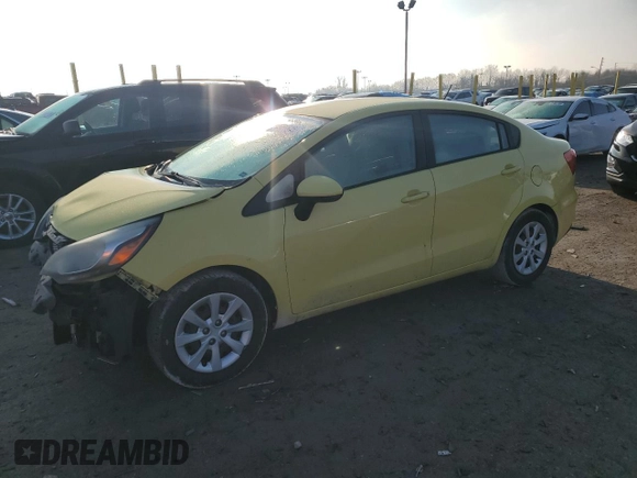 2016 Kia Rio LX with VIN KNADM4A34G6565538, listed as a Copart auction lot 47887645 with 130,394 mi miles and Salvage Title. Bid and sale history available at carsss.com. Image 1.