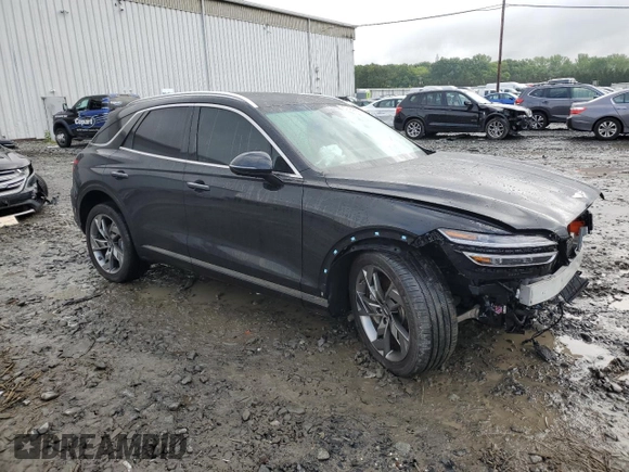 2023 Genesis GV70 Advanced with VIN 5NMMCET14PH000281, listed as a Copart auction lot 57876395 with 24,842 mi miles and Salvage title. Bid and sale history available at DreamBid. Image 4.