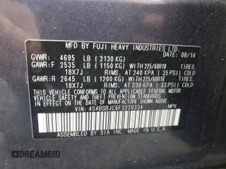 2015 Subaru Outback Limited with VIN 4S4BSBJC6F3220334, listed as a Copart auction lot 52167045 with 152,731 mi miles and Salvage Title. Bid and sale history available at DreamBid. Image 12.