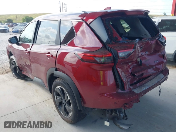 2024 Nissan Rogue SV with VIN JN8BT3BA5RW002509, listed as a IAAI auction lot 41579914 with 12,753 mi miles and . Bid and sale history available at carsss.com. Image 3.