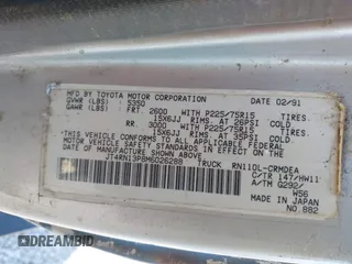 1991 Toyota Pickup с VIN JT4RN13P8M6026288, выставлен на аукционе IAAI как лот 41768419 с пробегом 249 679 миль миль и . История ставок и продаж доступна на DreamBid. Изображение 9.