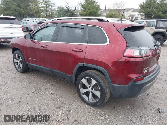 2019 Jeep Cherokee Limited with VIN 1C4PJMDNXKD133952, listed as a IAAI auction lot 41944222 with 75,410 mi miles and . Bid and sale history available at DreamBid. Image 3.