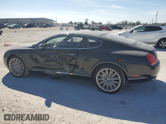 2008 Bentley Continental GT with VIN SCBCP73W88C057478, listed as a Copart auction lot 45030315 with 31,785 mi miles and Salvage Title. Bid and sale history available at DreamBid. Image 2.