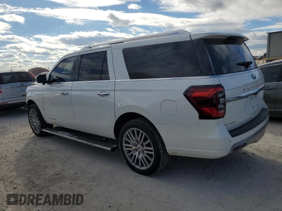 2023 Ford Expedition Max Platinum with VIN 1FMJK1M8XPEA26408, listed as a Copart auction lot 82132613 with 5,973 mi miles and . Bid and sale history available at DreamBid. Image 2.