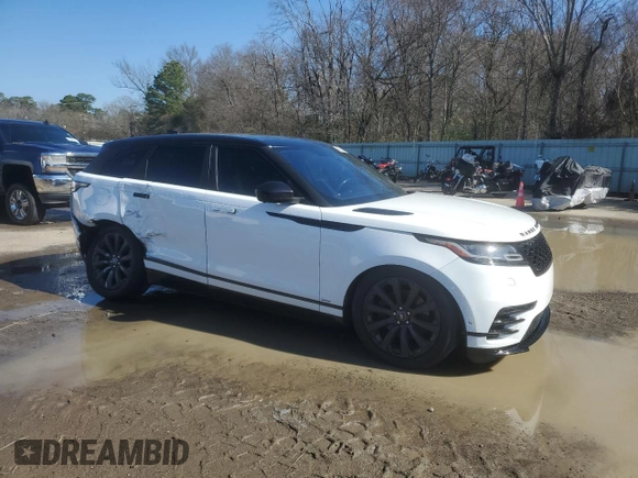 2018 Land Rover Range Rover Velar R-Dynamic HSE with VIN SALYM2RV6JA705357, listed as a Copart auction lot 46335285 with 56,805 mi miles and Salvage Title. Bid and sale history available at carsss.com. Image 4.