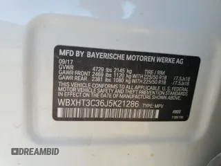 2018 BMW X1 xDrive28i with VIN WBXHT3C36J5K21286, listed as a Copart auction lot 88702365 with 0 mi miles and Salvage Title. Bid and sale history available at carsss.com. Image 14.