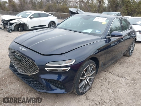 2023 Genesis G70 2.0T with VIN KMTG34TA3PU129307, listed as a IAAI auction lot 41636981 with 37,593 mi miles and . Bid and sale history available at DreamBid. Image 2.