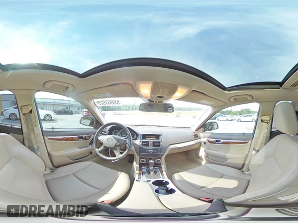 2009 Mercedes-Benz C 300 Sport with VIN WDDGF81X39F250355, listed as a Copart auction lot 59863925 with 137,654 mi miles and Salvage title. Bid and sale history available at DreamBid. Image 14.