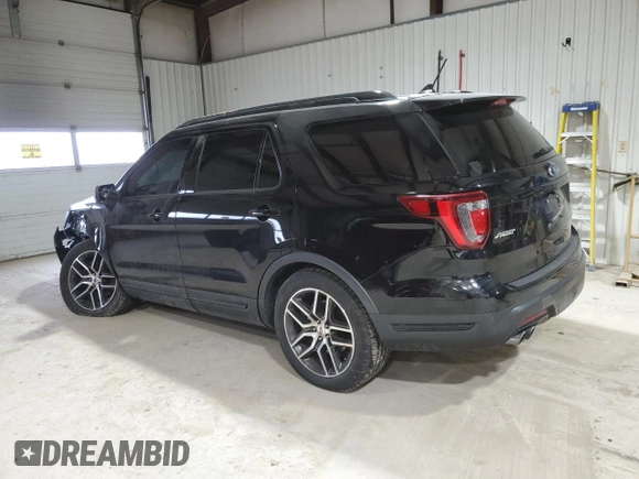 2018 Ford Explorer Sport z VIN 1FM5K8GT7JGB51209, wystawiony jako Copart lot #45980945 z przebiegiem 78 616 mil mil oraz Szkoda całkowita • Salvage title. Historia ofert i sprzedaży dostępna na DreamBid. Obrazek 2.
