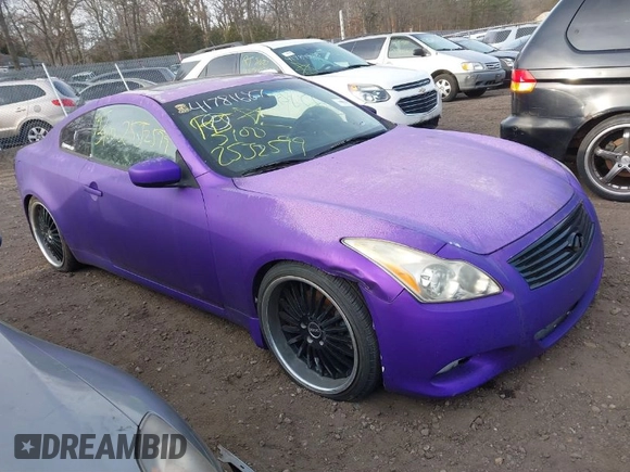 2010 Infiniti G37 Coupe x with VIN JN1CV6EL8AM153355, listed as a IAAI auction lot 41781687 with 999,999 mi miles. Bid and sale history available at carsss.com. Image 1.