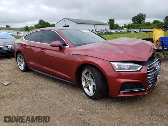 2018 Audi A5 Sportback Premium Plus with VIN WAUENCF54JA006730, listed as a Copart auction lot 57540973 with 87,756 mi miles. Bid and sale history available at carsss.com. Image 4.