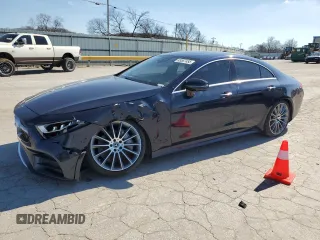 2019 Mercedes-Benz CLS with VIN WDD2J5JB7KA028349, listed as a Copart auction lot 45587455 with 49,026 mi miles and Salvage Title. Bid and sale history available at carsss.com. Image 1.