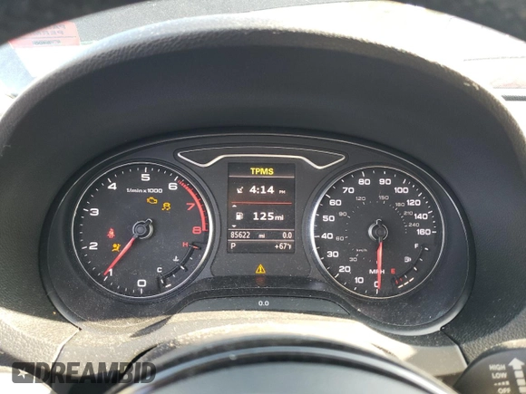 2015 Audi A3 2.0T Premium Plus with VIN WAUEFGFF4F1031728, listed as a Copart auction lot 69321833 with 85,622 mi miles. Bid and sale history available at carsss.com. Image 9.