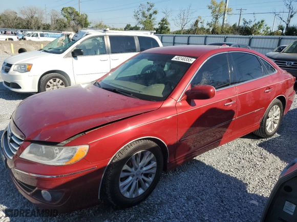 2011 Hyundai Azera GLS with VIN KMHFC4DD9BA536329, listed as a Copart auction lot 48240355 with 85,016 mi miles and Salvage Title. Bid and sale history available at carsss.com. Image 1.