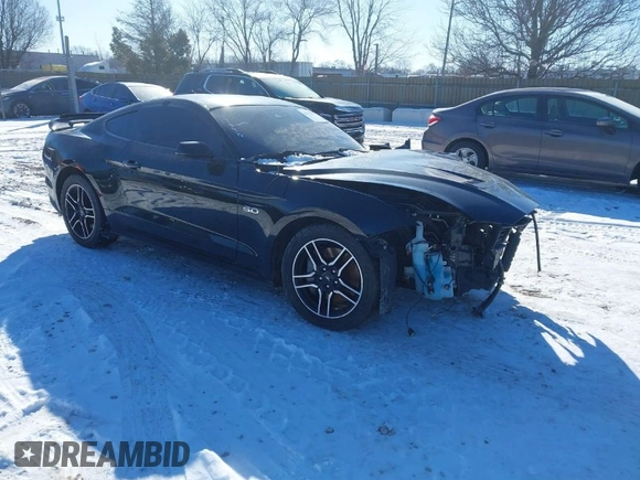 2021 Ford Mustang GT with VIN 1FA6P8CF3M5125450, listed as a IAAI auction lot 41632279 with 66,839 mi miles. Bid and sale history available at carsss.com. Image 1.