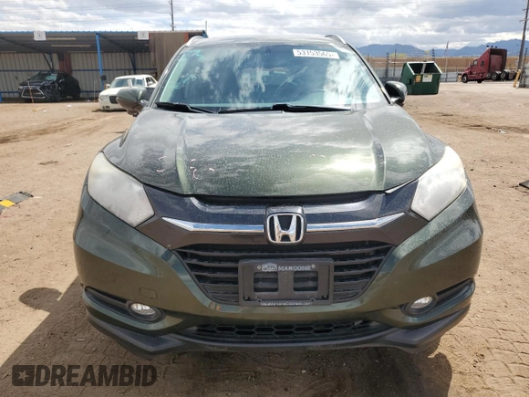 2016 Honda HR-V EX-L w/Navi with VIN 3CZRU6H77GM761013, listed as a Copart auction lot 53153565 with 37,363 mi miles and Salvage Title. Bid and sale history available at carsss.com. Image 5.
