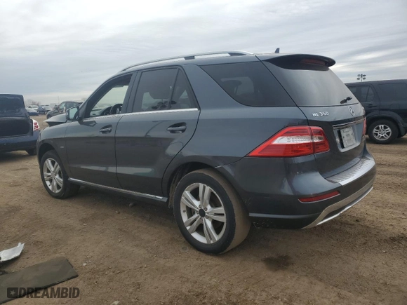 2012 Mercedes-Benz M-Class ML 350 with VIN 4JGDA5HB4CA016729, listed as a Copart auction lot 44126565 with 0 mi miles and Salvage Title. Bid and sale history available at carsss.com. Image 2.
