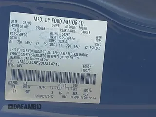 2008 Mercury Mountaineer Premier with VIN 4M2EU48E28UJ14713, listed as a IAAI auction lot 41764387 with 173,034 mi miles. Bid and sale history available at carsss.com. Image 9.