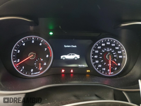 2019 Genesis G70 2.0T Advanced with VIN KMTG44LA5KU025181, listed as a Copart auction lot 77396194 with 96,318 mi miles and Salvage Title. Bid and sale history available at carsss.com. Image 9.