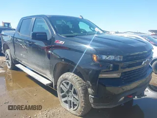 2021 Chevrolet Silverado 1500 LT Trail Boss with VIN 1GCPYFED7MZ407580, listed as a IAAI auction lot 42078081 with 64,299 mi miles. Bid and sale history available at carsss.com. Image 1.