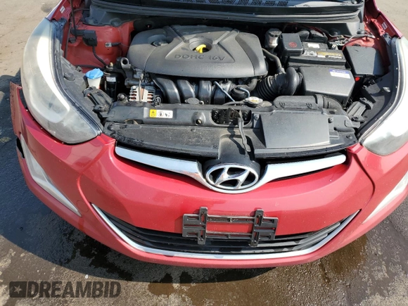 2014 Hyundai Elantra SE z VIN KMHDH4AEXEU049682, wystawiony jako Copart lot #60430585 z przebiegiem 154 815 mil mil oraz Szkoda całkowita • Salvage title. Historia ofert i sprzedaży dostępna na DreamBid. Obrazek 11.