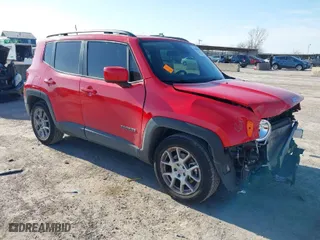 2021 Jeep Renegade Latitude with VIN ZACNJCBB1MPM23962, listed as a IAAI auction lot 41600501 with 67,634 mi miles. Bid and sale history available at carsss.com. Image 1.