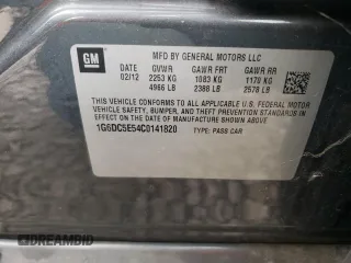 2012 Cadillac CTS with VIN 1G6DC5E54C0141820, listed as a Copart auction lot 50309875 with 103,081 mi miles and Salvage Title. Bid and sale history available at DreamBid. Image 12.